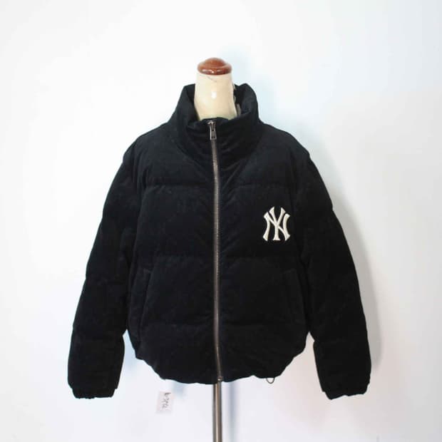 W-3962/MLB 정품 여성용 거위털 벨벳 패딩 90