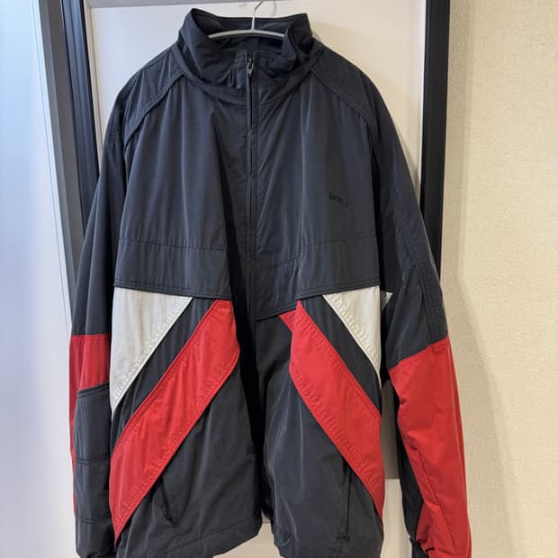 준지 립스탑 컬러블록 트랙자켓