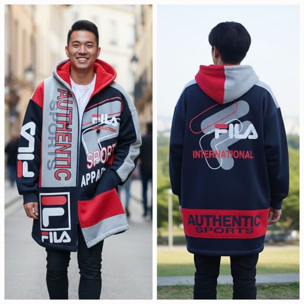 100/105.FILA 뽀글이 후드점퍼