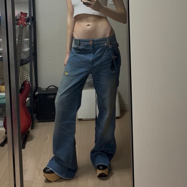 디젤 아카이브 로우라이즈 와이드팬츠