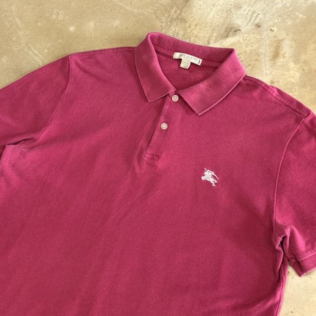 L 버버리 카라 반팔티