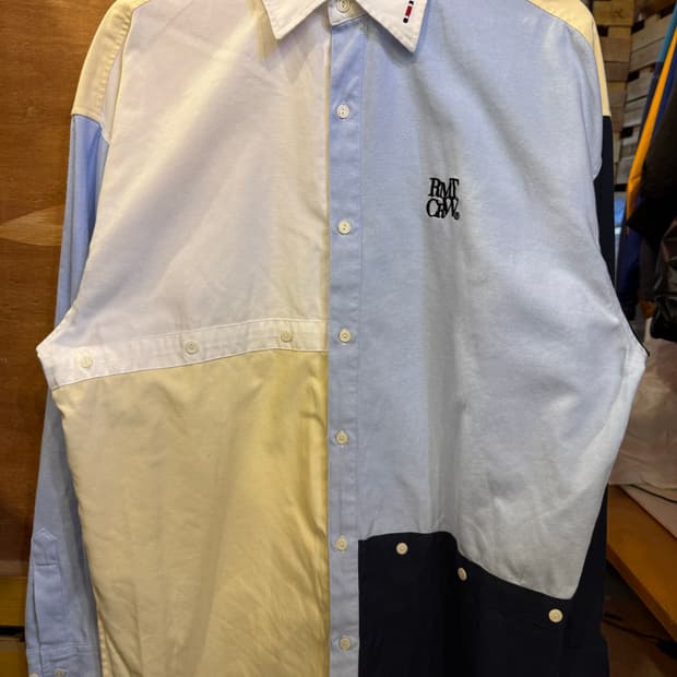 로맨틱크라운 컬러 믹스 코튼 셔츠