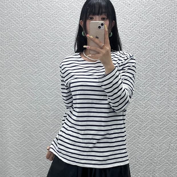 트루릴리전 빈티지 캐주얼 스트라이프 롱슬리브 M C14043