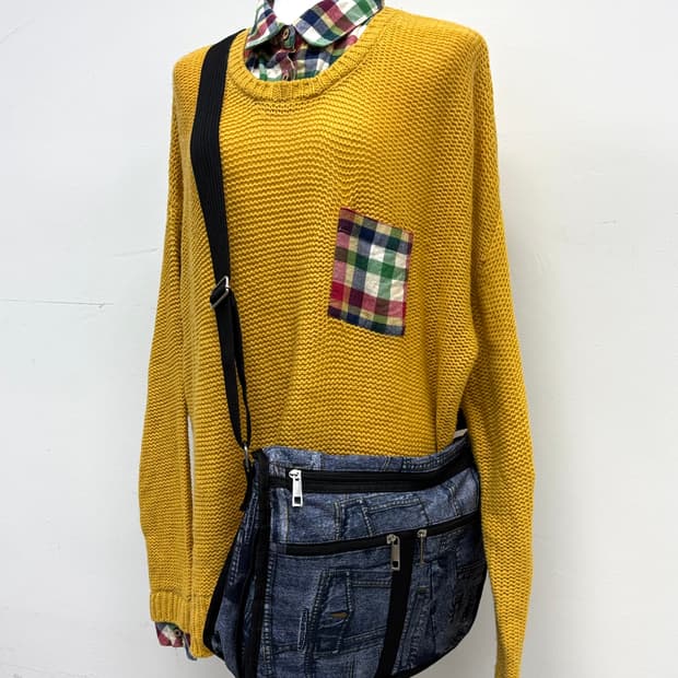 빈티지 데님 크로스백 가방