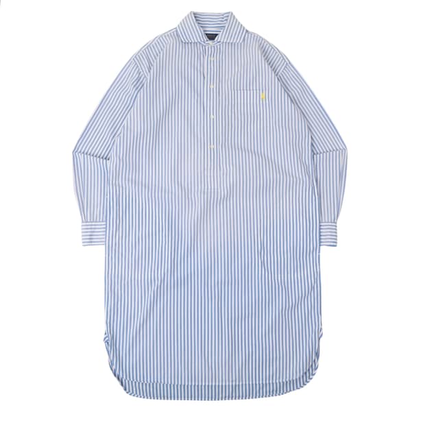 폴로 랄프로렌 라이트 블루 스트라이프 셔츠 원피스