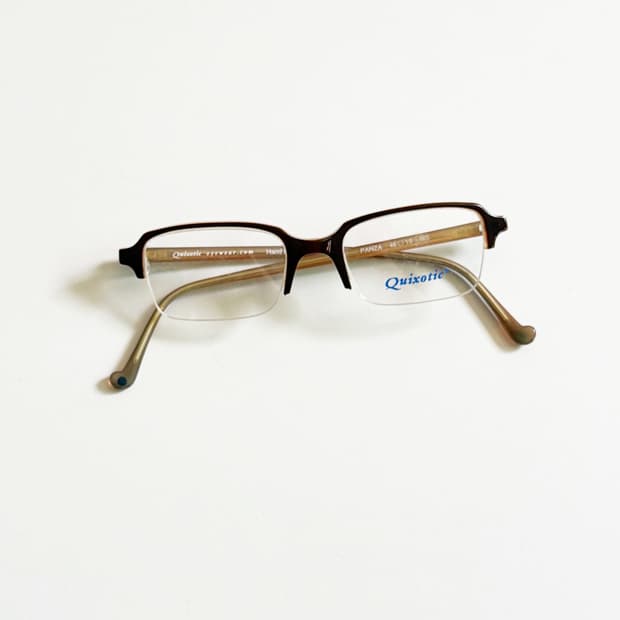 QUIXOTIC 뿔테 반무테 스퀘어 프레임 빈티지 안경