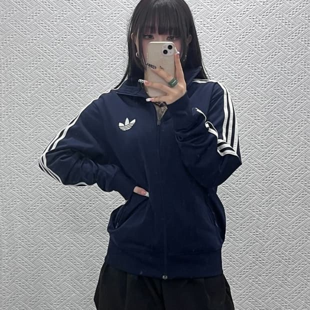 아디다스 빈티지 Y2K 파이어버드 져지 집업 95 C10391