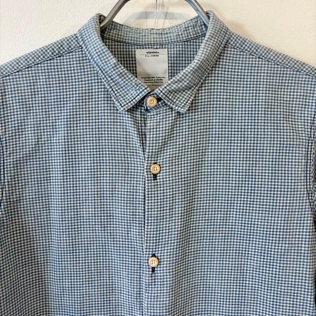 비즈빔 visvim 인디고 체크 셔츠