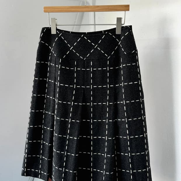 Felted wool stitch design skirt