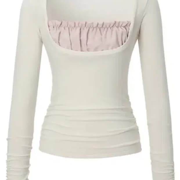 쓰리타임즈 샤론 레이어드 티 아이보리 M