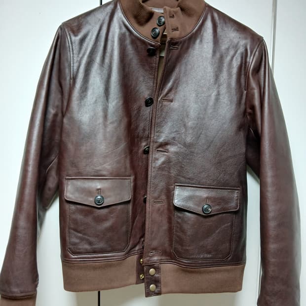 A-1 A1 블루종 가죽자켓(오일풀업 소가죽)