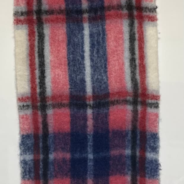 비비안웨스트우드 체크 모헤어울머플러 핑크 네이비 남여공용