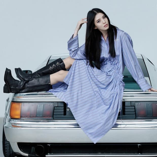 럭키슈에뜨 스트라이프 롱원피스 