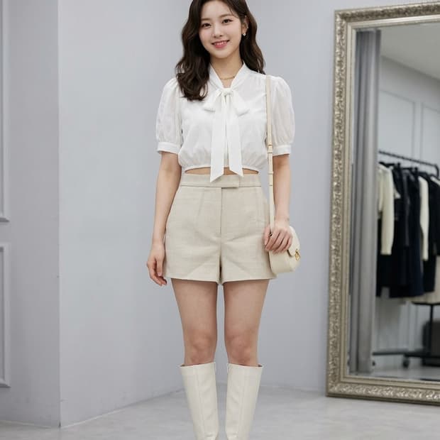 BLOSSOM 블러썸 린넨 코튼 숏팬츠 반바지