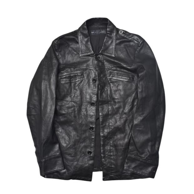 쉽스 젯블루 러데 셔츠 가죽 자켓 M M0042