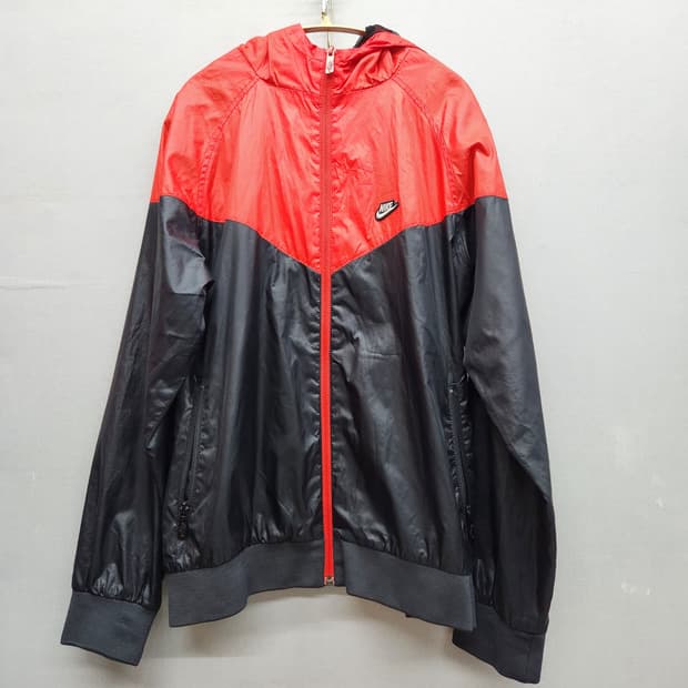 나이키 로고 배색 후드 윈드러너 바람막이 XL(L) 남여공용