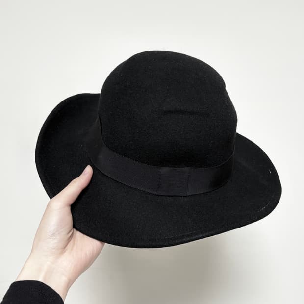 요지야마모토 울 버킷햇 페도라 모자