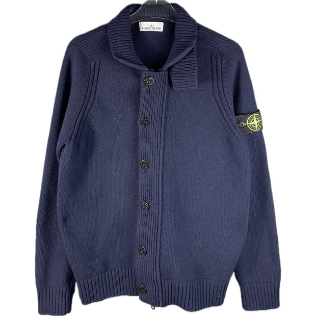 [M] 스톤아일랜드 와펜 버튼 집업 니트 가디건