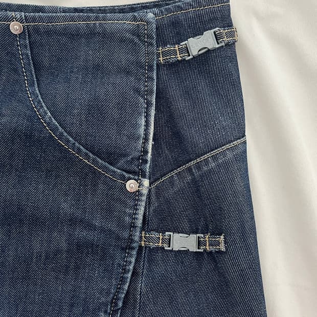 리바이스 랩 미디 스커트 levi's skirt