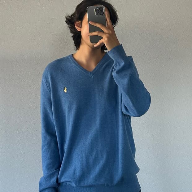[XXL]폴로 랄프로렌 메리노울 브이넥 니트