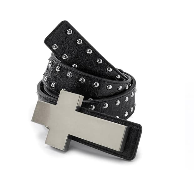 REBEL WAVE Cracked Nail cross belt 