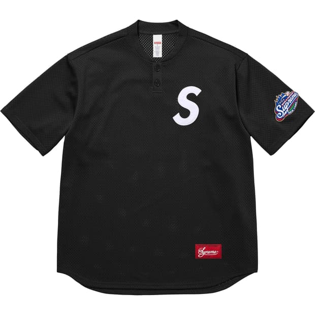 슈프림 S 로고 베이스볼 헨리 블랙 - 25SS M