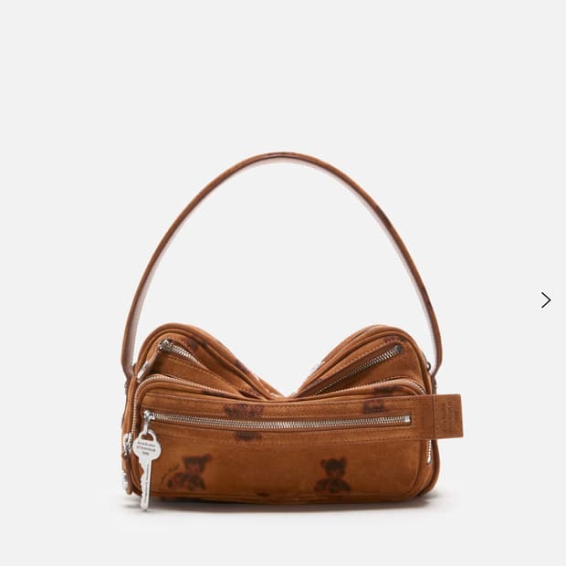 아크네스튜디오 CAMERO 파티 스웨이드 숄더 백