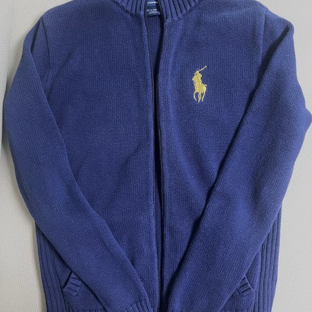 폴로 빅포니 니트 집업