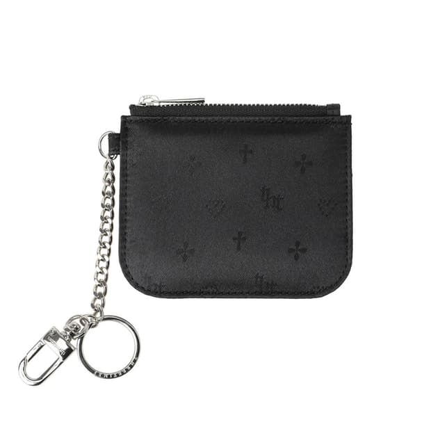 쓰리타임즈 자카드 체인 지갑 새상품