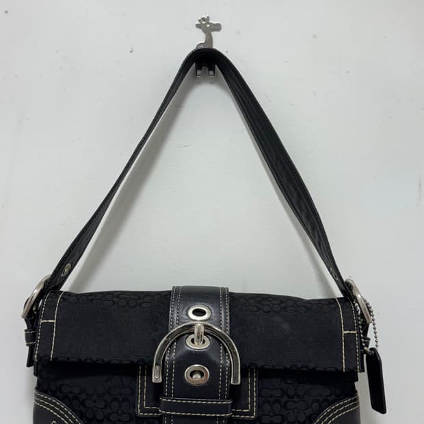 코치 블랙 시그니처 숄더백