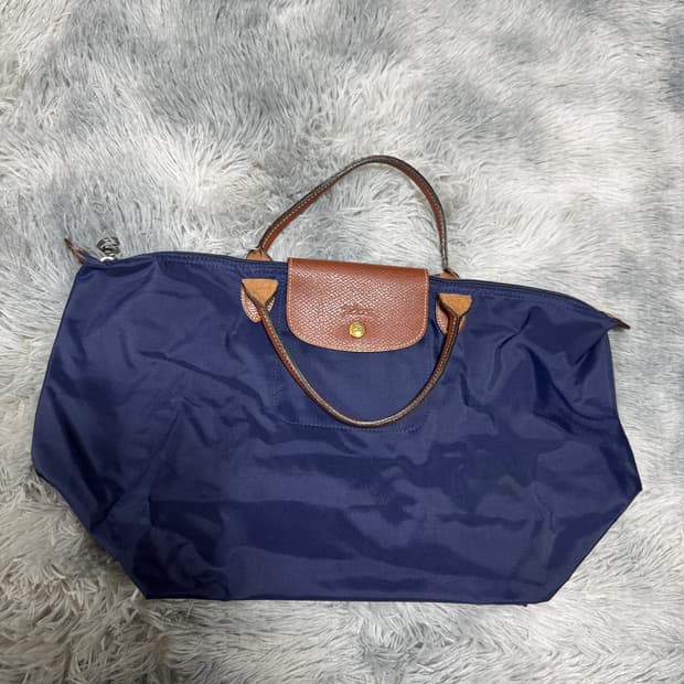 롱샴 네이비 토트백 L사이즈