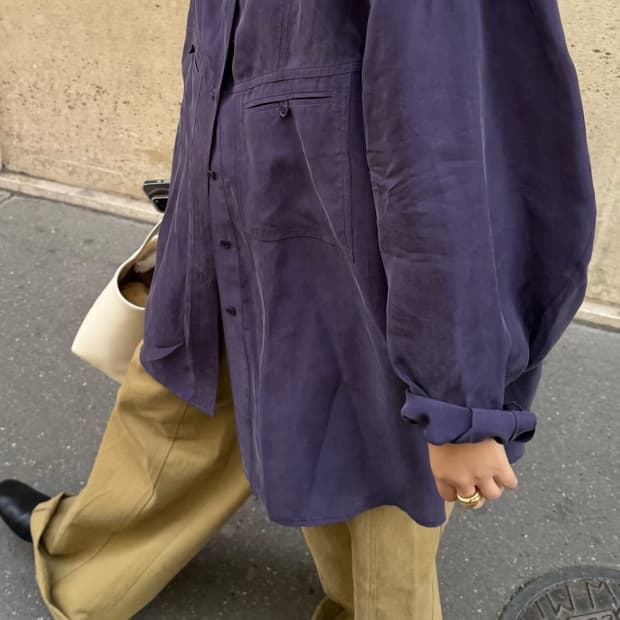 에토스 큐프라 블라우스 퍼플