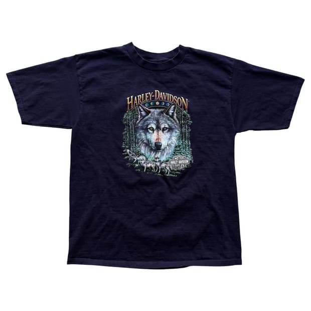 1996 Made in USA 할리 데이비슨 울프 티셔츠