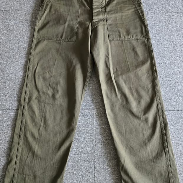 타임원클로딩 엣라코 헤링본 워크팬츠 36 올리브 트라우저 부처프로덕츠