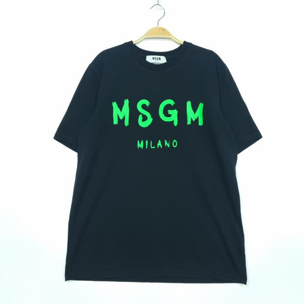 MSGM 빅로고 반팔 티셔츠 블랙