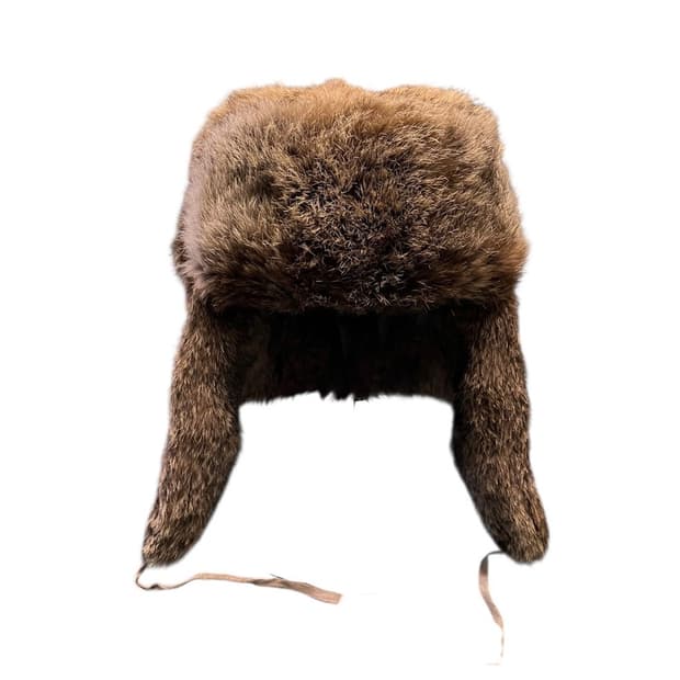 RABBIT FUR USHANKA HAT