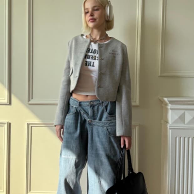 더미스테리어스호텔 크로스 레이어드 데님 1사이즈