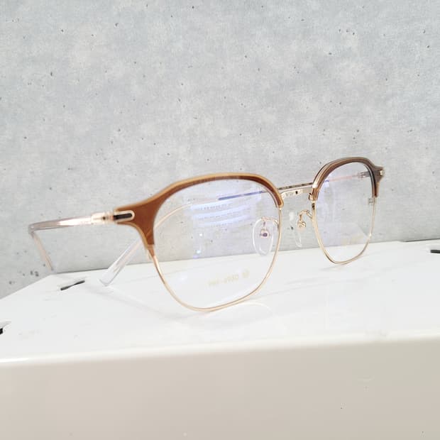 폴휴먼 안경 PHF-493D 투명브라운하금테 안경