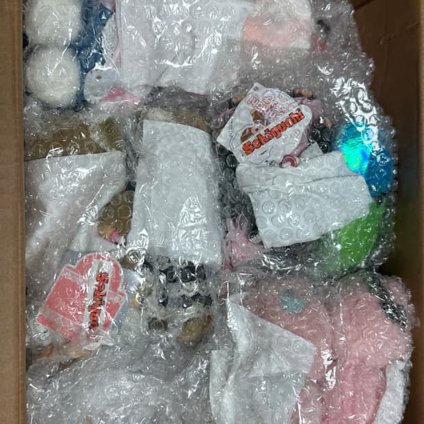 천사 ,체크 핑크 세트,  조개 베비,요정 베비,치무탄 키티