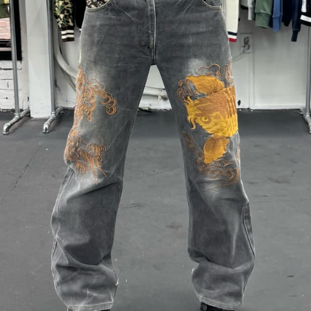 카라쿠리 타마시 오리엔탈 데님팬츠