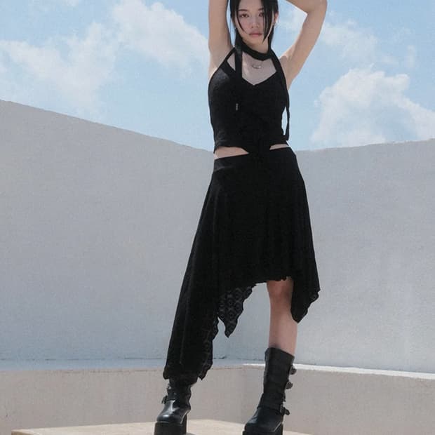 애즈온 시아 언발란스 스커트 ASON SIA SKIRT