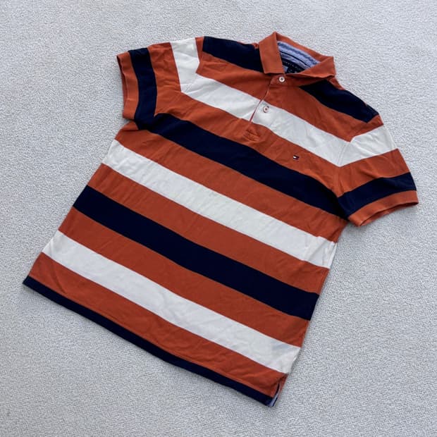 S 타미힐피거 스트라이프 반팔 티셔츠 0408E1