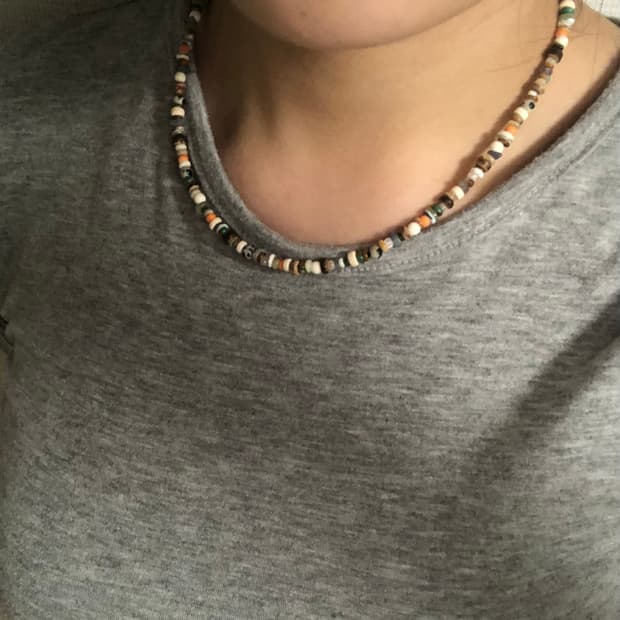 [hand made] 알록달록 믹스 비즈 목걸이