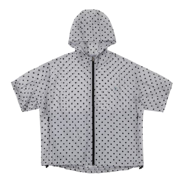 노컨텐츠 도트 하프 후드 점퍼