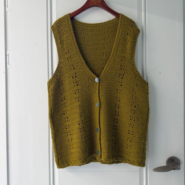 일본빈티지 올리 핸드메이드 베스트