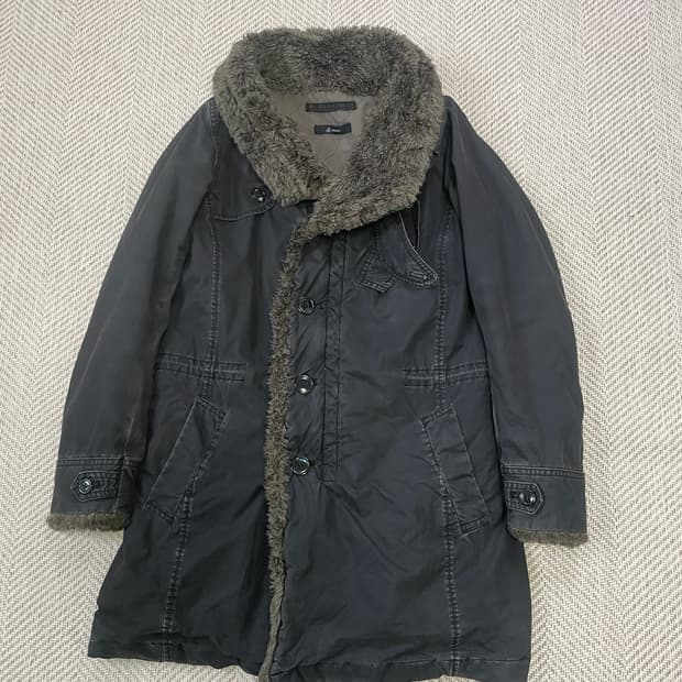 존불 퍼 트리밍 코튼 파카 코트