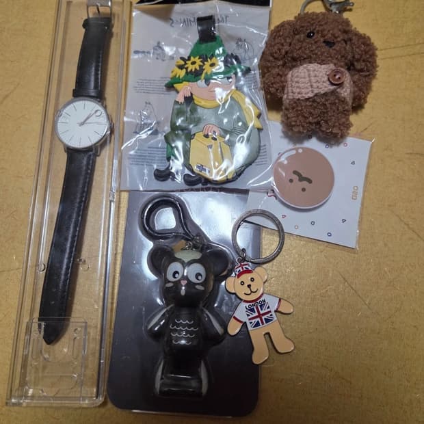 무민 베어브릭 런던 곰돌이 키링 시계 일괄