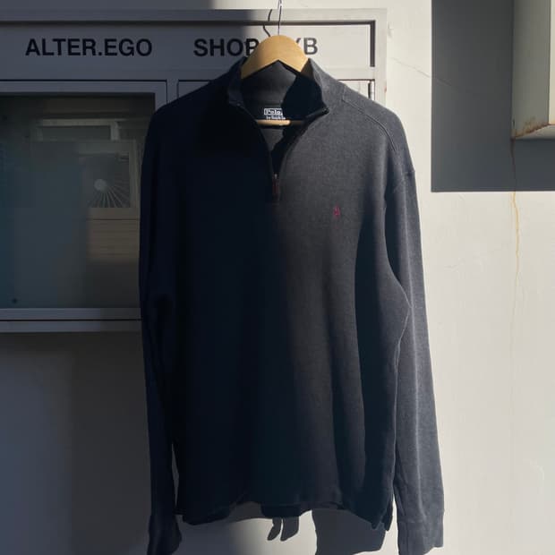Polo Ralph Lauren grey half-zip knit 