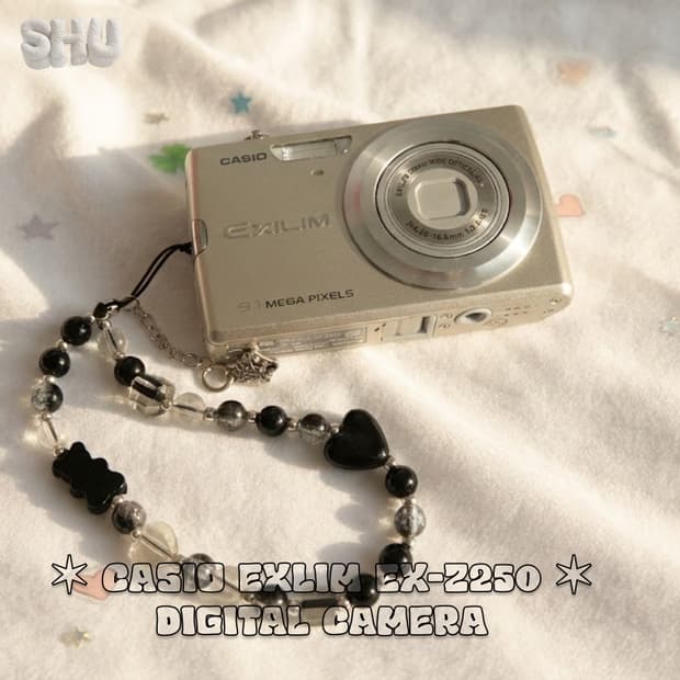 카시오 엑슬림 EX-Z250 빈티지 레트로 디카 디지털카메라 골드