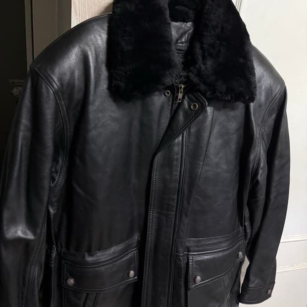 남자양가죽오리털자켓거의새거